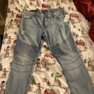 American Rag (From Macy’s) Slim Fit Moto Jeans